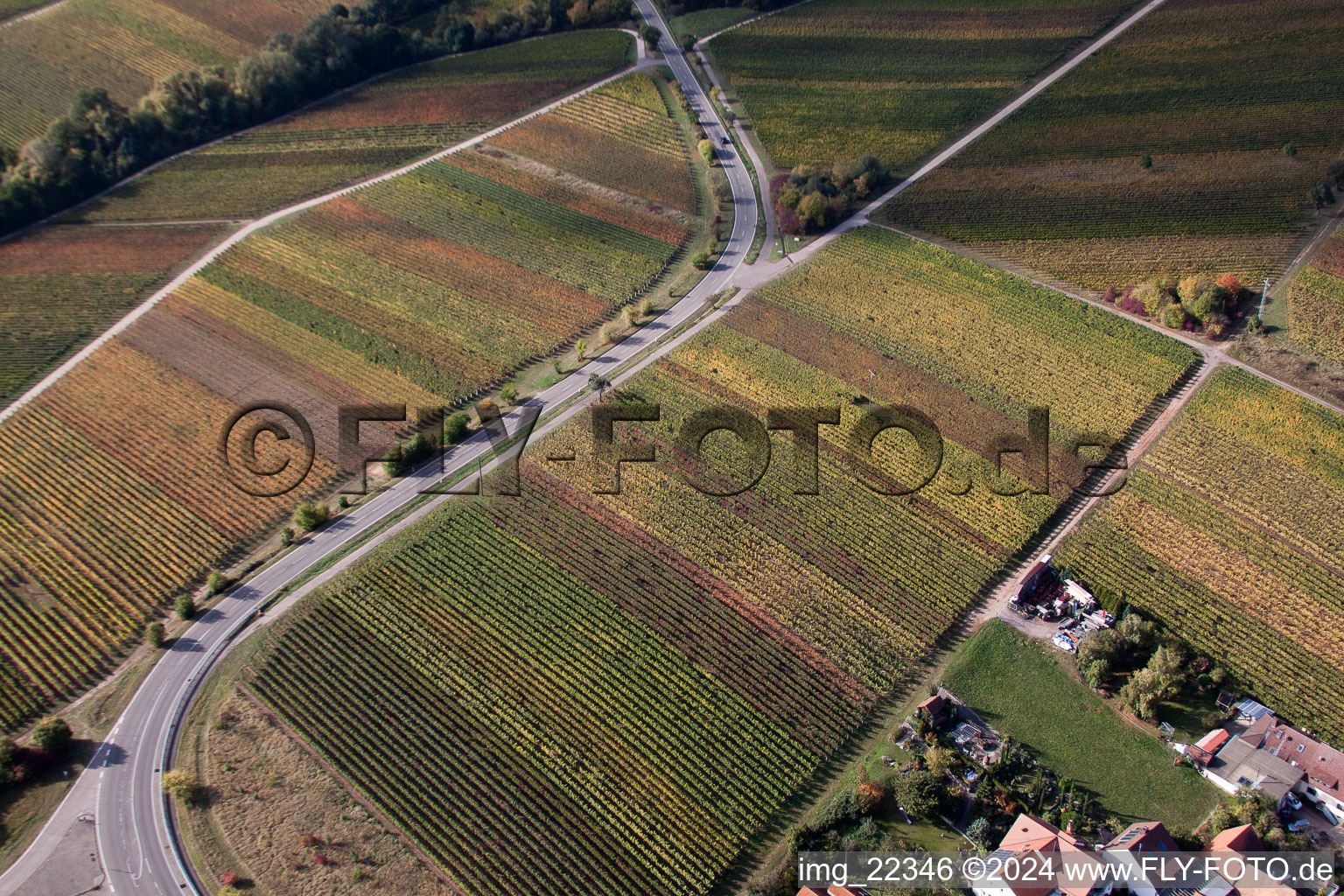 Ranschbach dans le département Rhénanie-Palatinat, Allemagne depuis l'avion