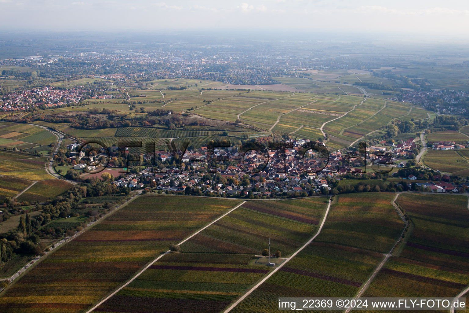 Ilbesheim bei Landau in der Pfalz dans le département Rhénanie-Palatinat, Allemagne vue du ciel