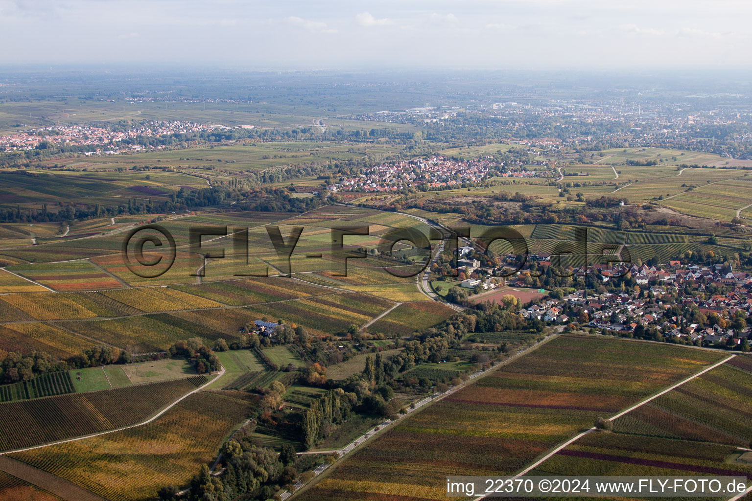 Enregistrement par drone de Ilbesheim bei Landau in der Pfalz dans le département Rhénanie-Palatinat, Allemagne