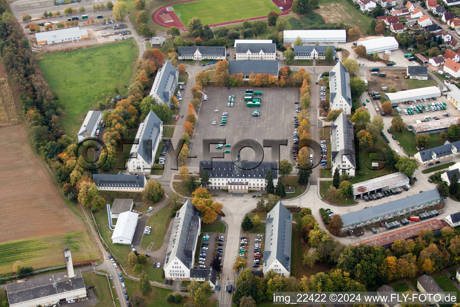 Vue oblique de Bad Bergzabern dans le département Rhénanie-Palatinat, Allemagne