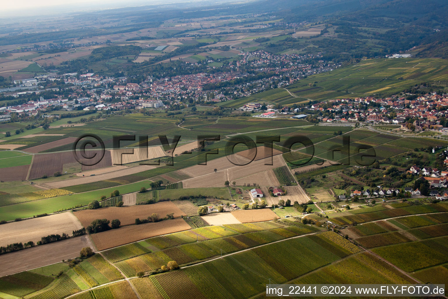 Vue d'oiseau de Wissembourg dans le département Bas Rhin, France