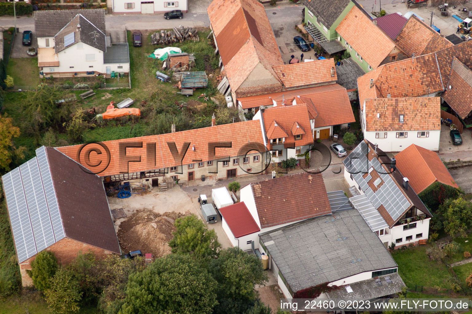 Photographie aérienne de Domaine viticole de Gnägy à le quartier Rechtenbach in Schweigen-Rechtenbach dans le département Rhénanie-Palatinat, Allemagne