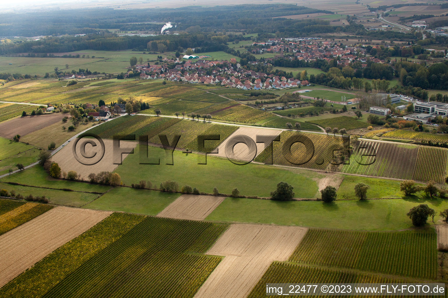 Photographie aérienne de Altenstadt dans le département Bas Rhin, France
