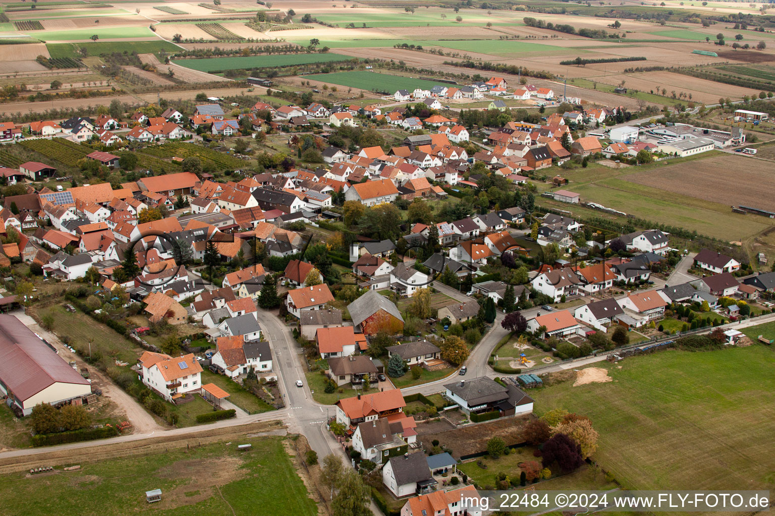 Schweighofen dans le département Rhénanie-Palatinat, Allemagne d'un drone