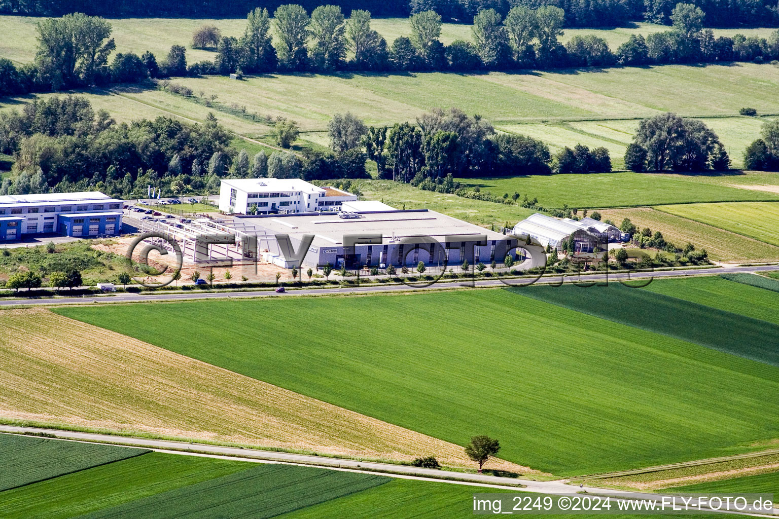 Vue aérienne de Zone commerciale Ouest à Herxheim bei Landau dans le département Rhénanie-Palatinat, Allemagne