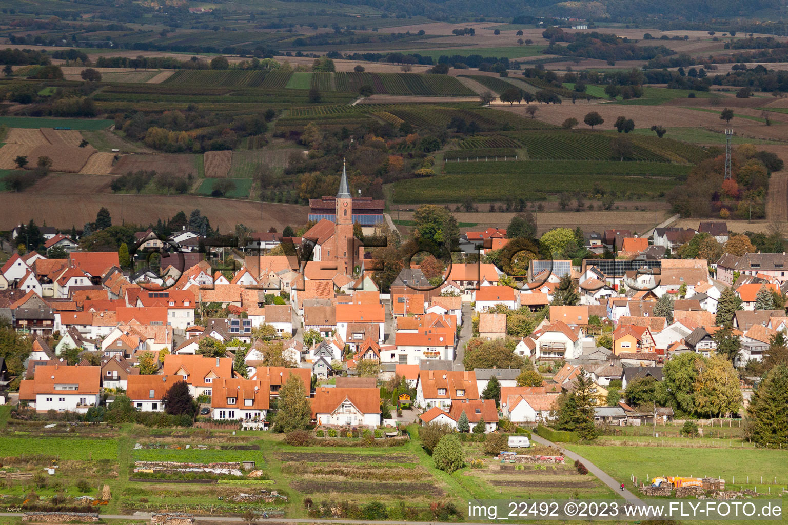 Image drone de Kapsweyer dans le département Rhénanie-Palatinat, Allemagne