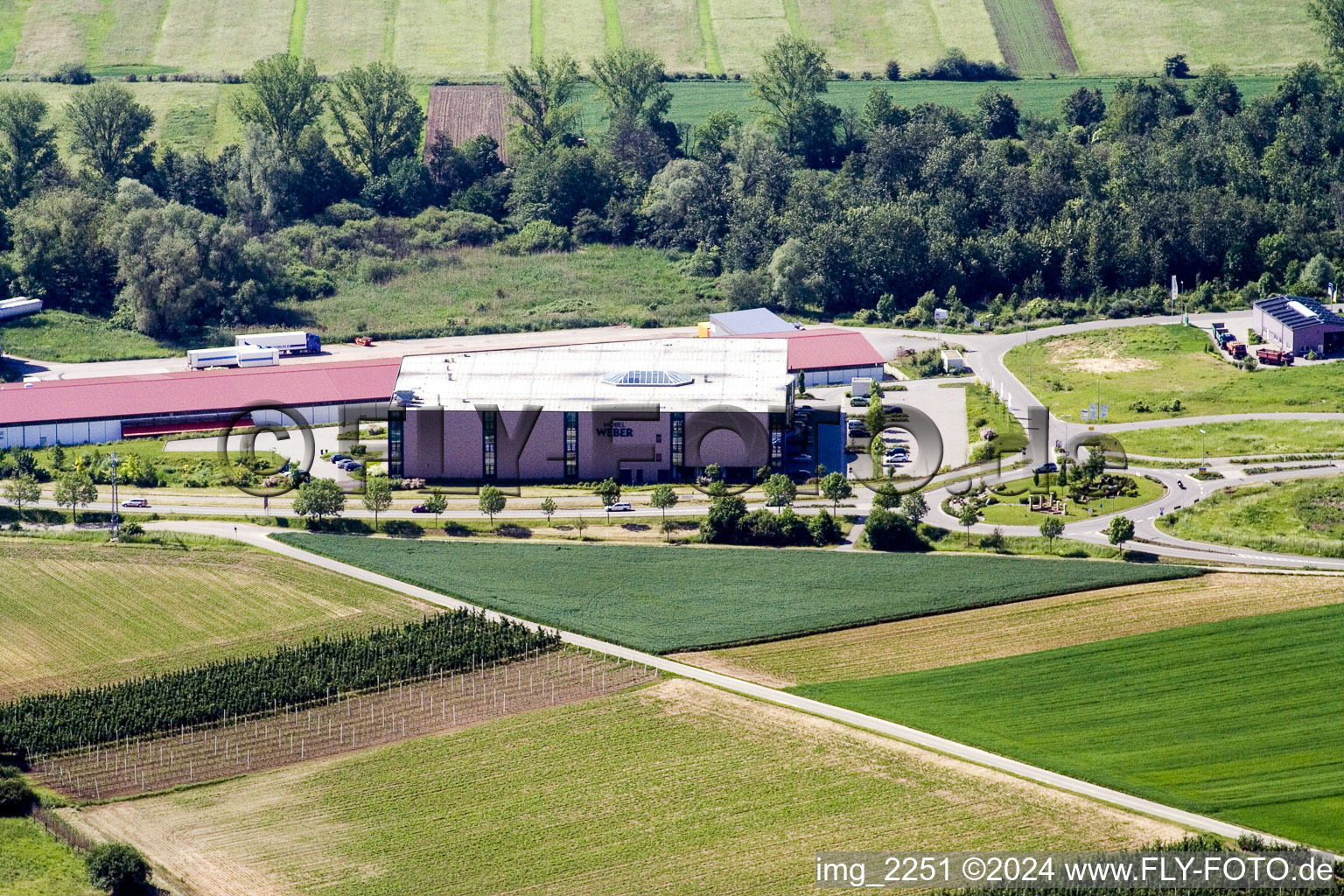 Photographie aérienne de Zone commerciale Ouest à le quartier Herxheim in Herxheim bei Landau dans le département Rhénanie-Palatinat, Allemagne