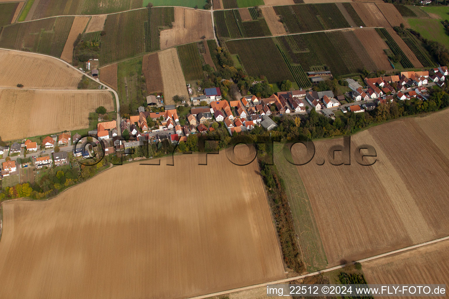 Vollmersweiler dans le département Rhénanie-Palatinat, Allemagne d'un drone