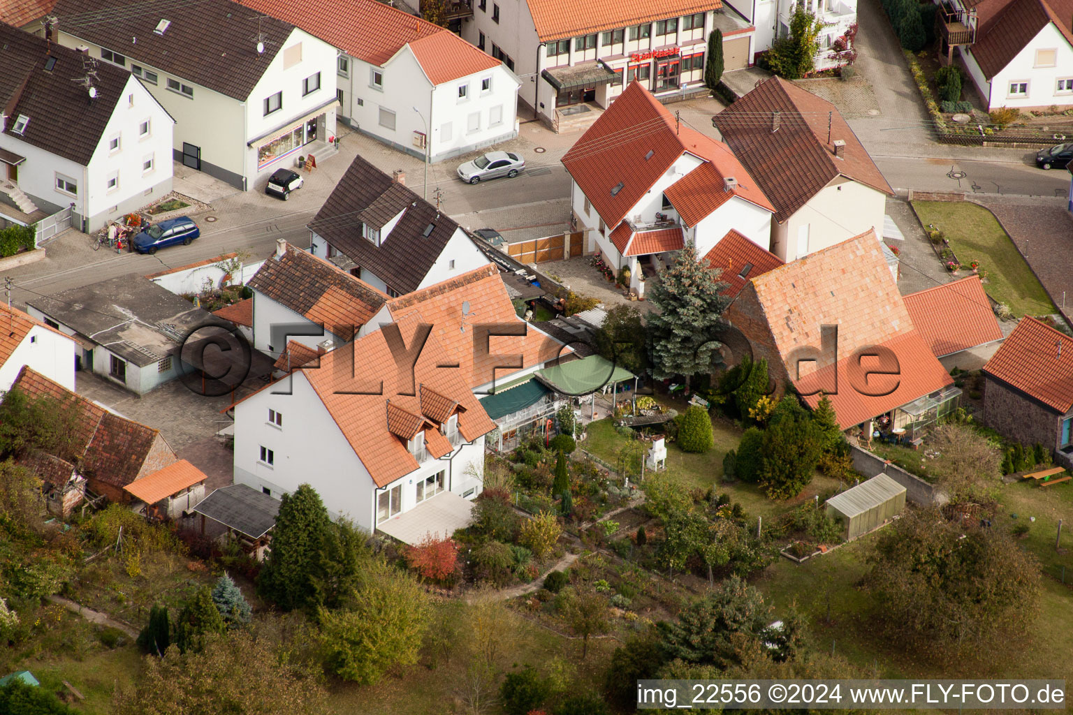 Photographie aérienne de Minfeld dans le département Rhénanie-Palatinat, Allemagne