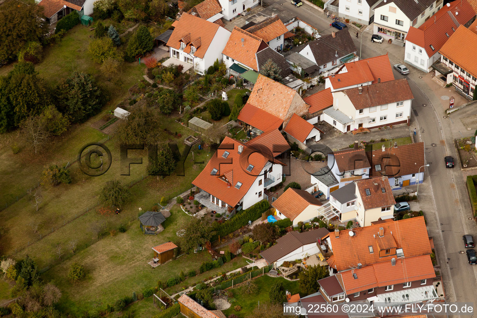 Minfeld dans le département Rhénanie-Palatinat, Allemagne d'en haut