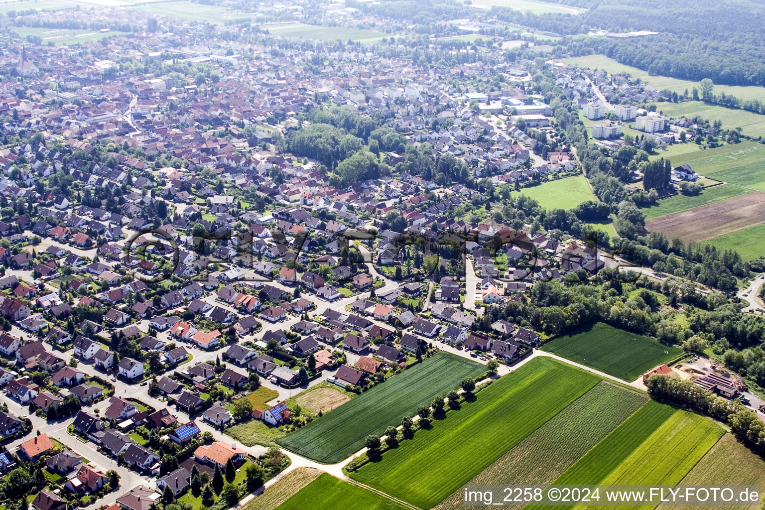 Quartier Herxheim in Herxheim bei Landau dans le département Rhénanie-Palatinat, Allemagne hors des airs