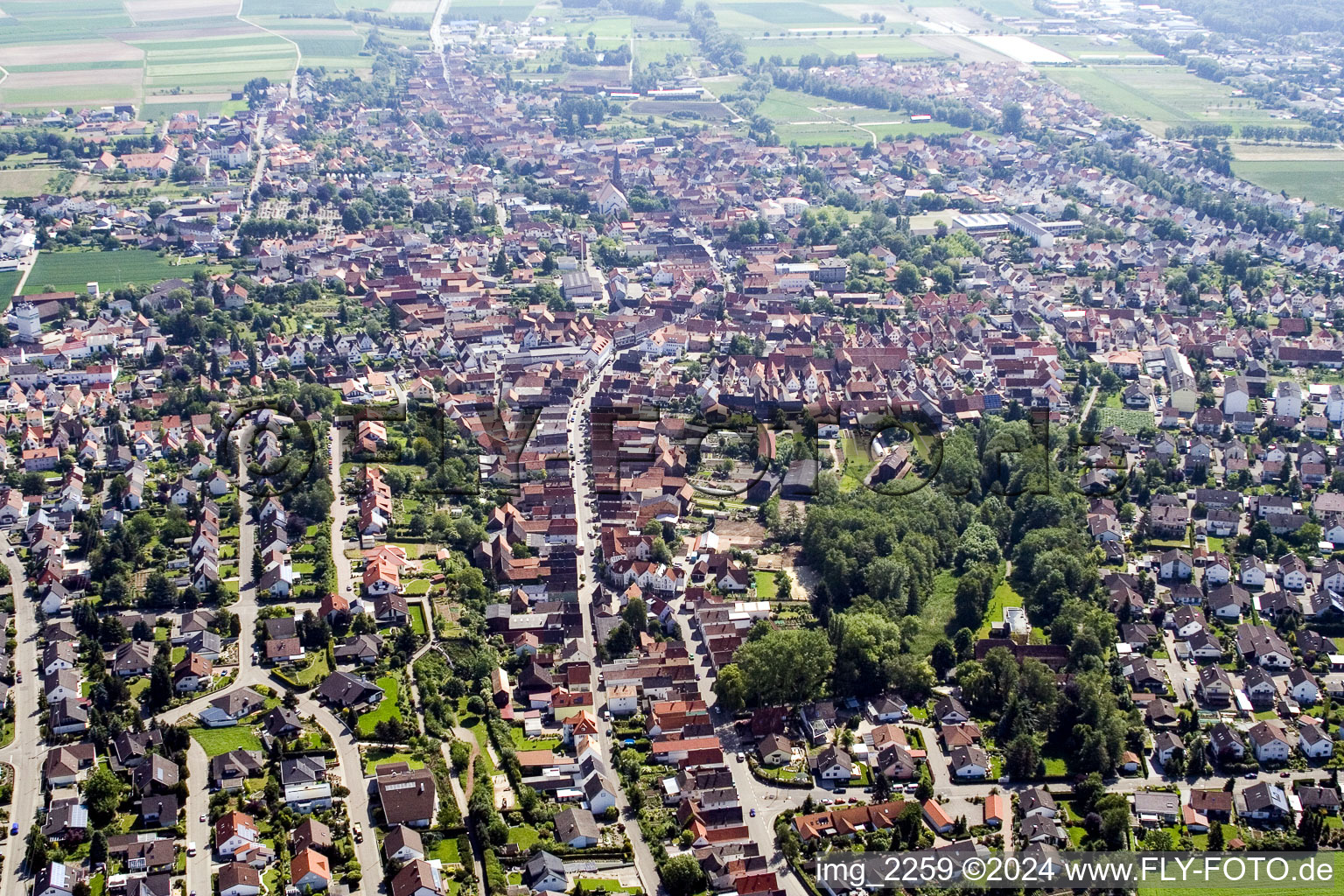 Quartier Herxheim in Herxheim bei Landau dans le département Rhénanie-Palatinat, Allemagne vue d'en haut