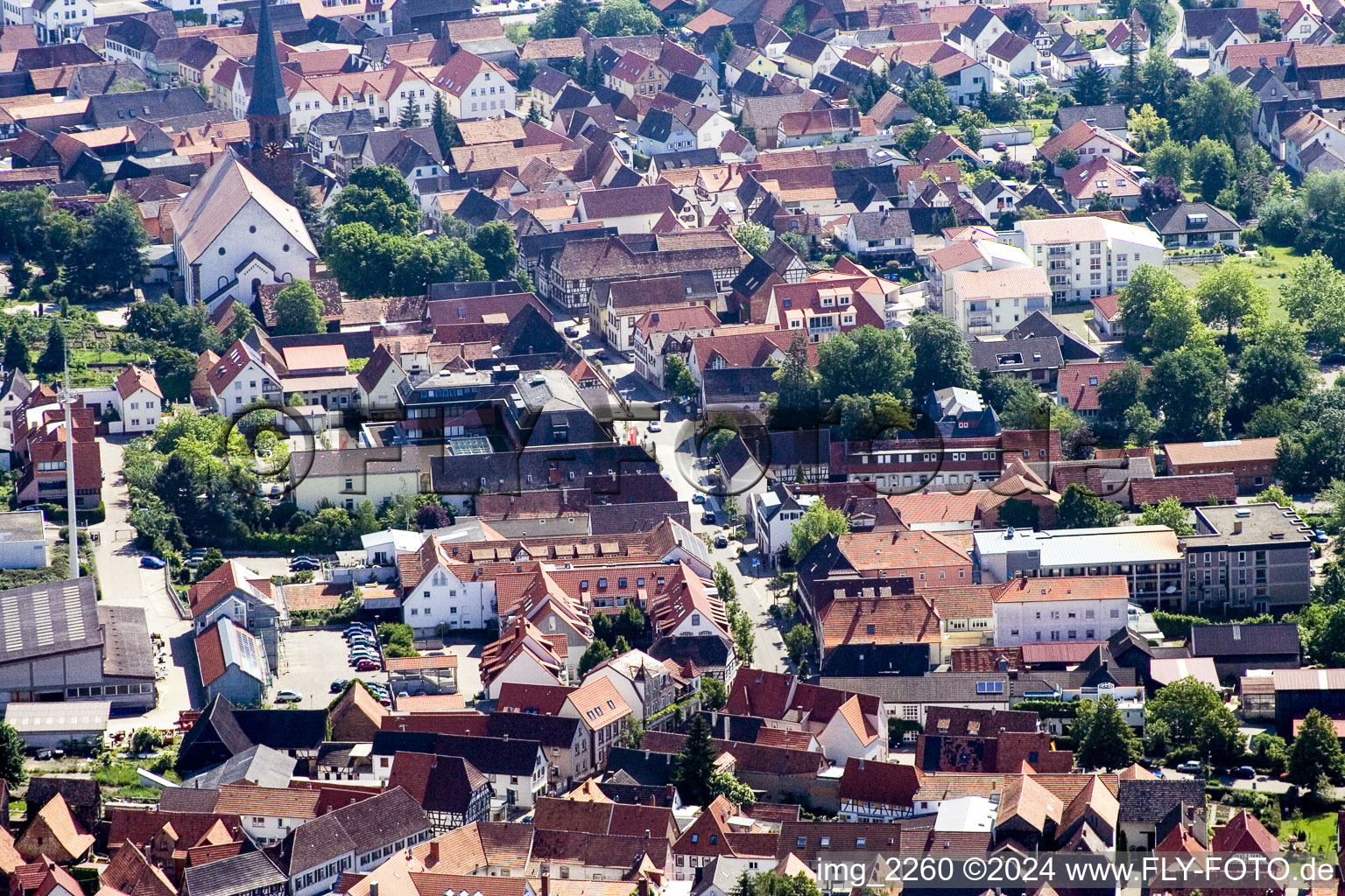 Quartier Herxheim in Herxheim bei Landau dans le département Rhénanie-Palatinat, Allemagne depuis l'avion