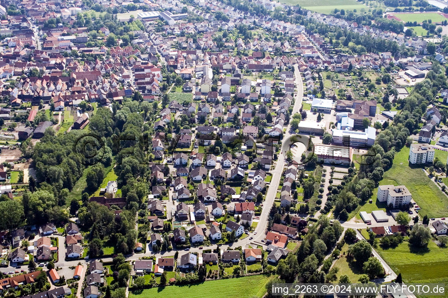 Quartier Herxheim in Herxheim bei Landau/Pfalz dans le département Rhénanie-Palatinat, Allemagne vue du ciel