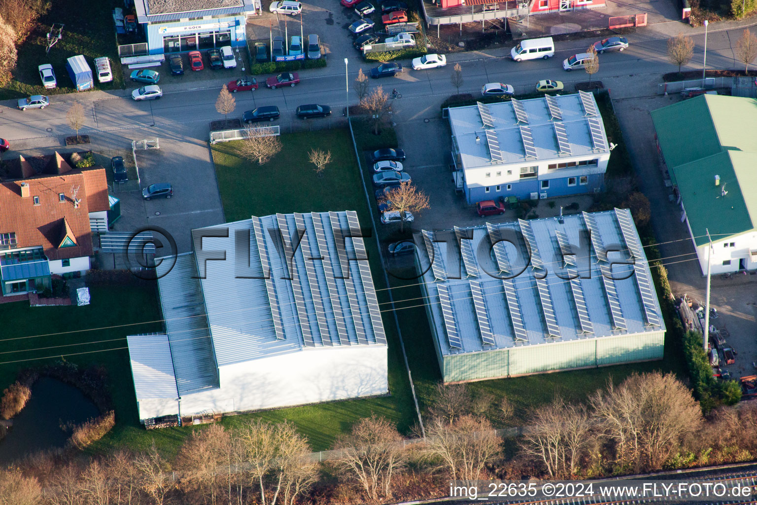 Photographie aérienne de Zone commerciale N à Wörth am Rhein dans le département Rhénanie-Palatinat, Allemagne