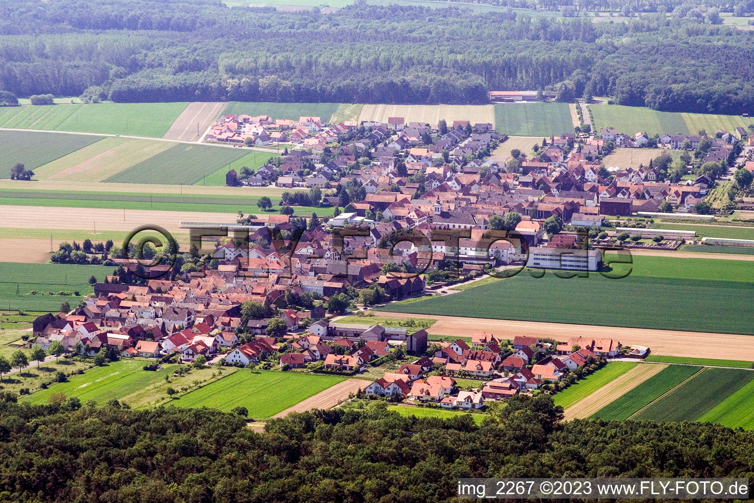 Quartier Hayna in Herxheim bei Landau dans le département Rhénanie-Palatinat, Allemagne vue d'en haut