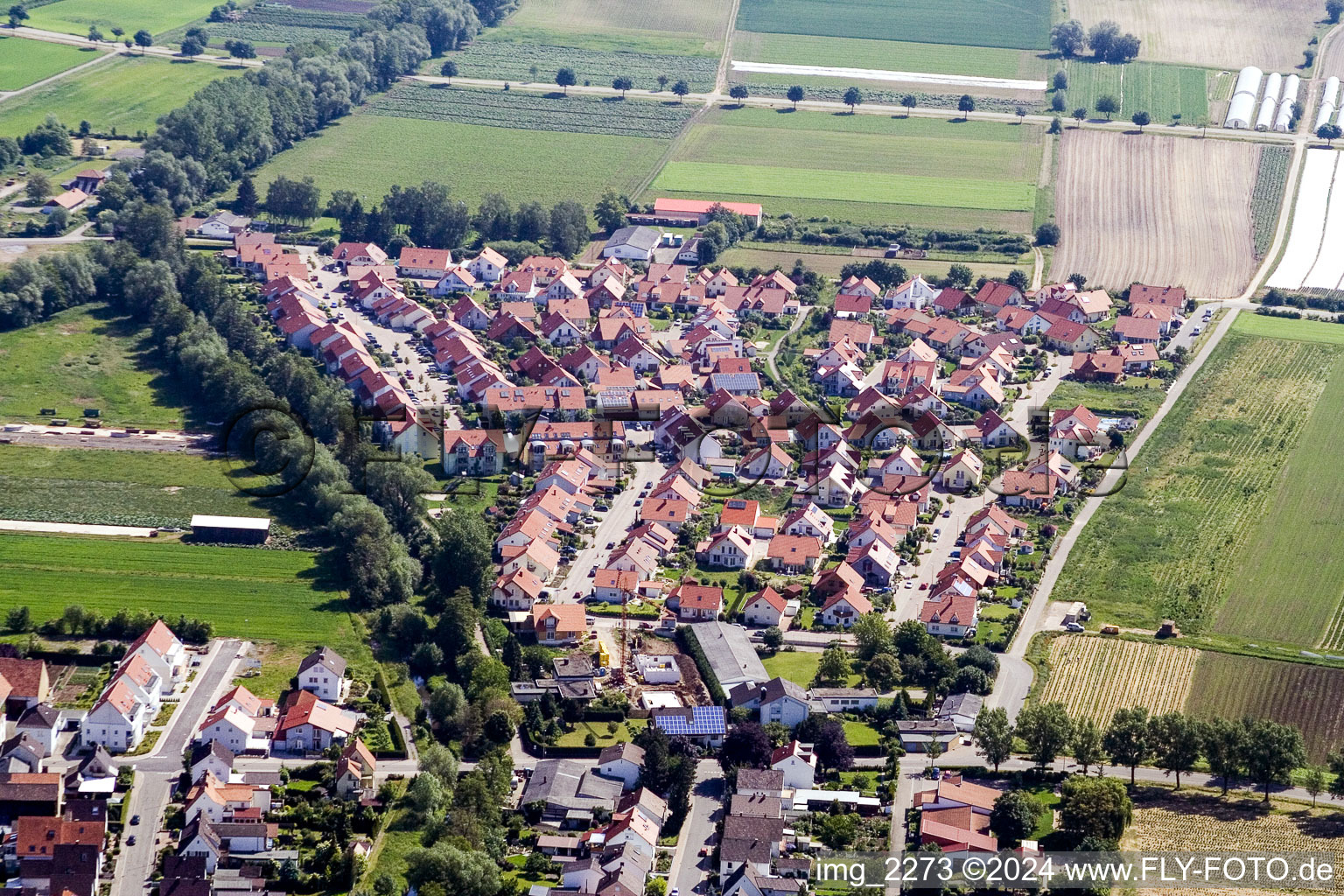 Enregistrement par drone de Quartier Herxheim in Herxheim bei Landau dans le département Rhénanie-Palatinat, Allemagne