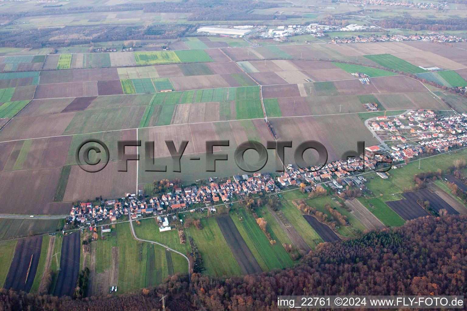 Vue oblique de Kandel dans le département Rhénanie-Palatinat, Allemagne