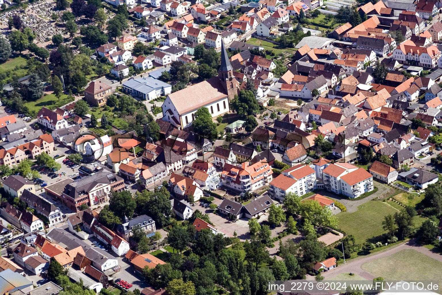 Quartier Herxheim in Herxheim bei Landau dans le département Rhénanie-Palatinat, Allemagne vu d'un drone