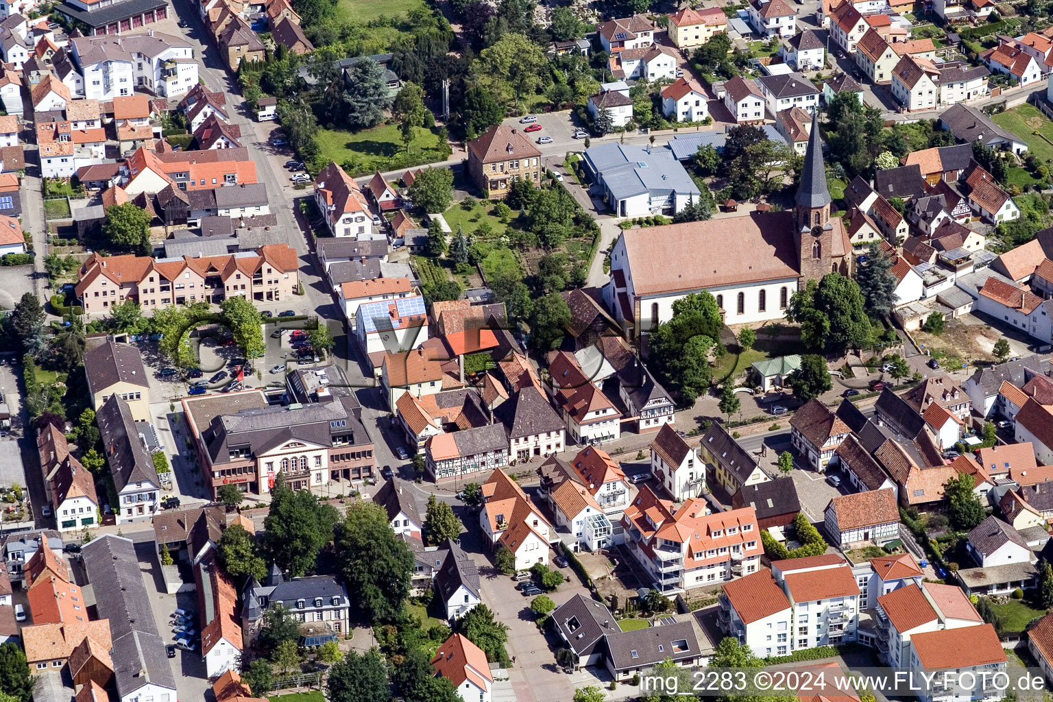 Vue oblique de Quartier Herxheim in Herxheim bei Landau dans le département Rhénanie-Palatinat, Allemagne