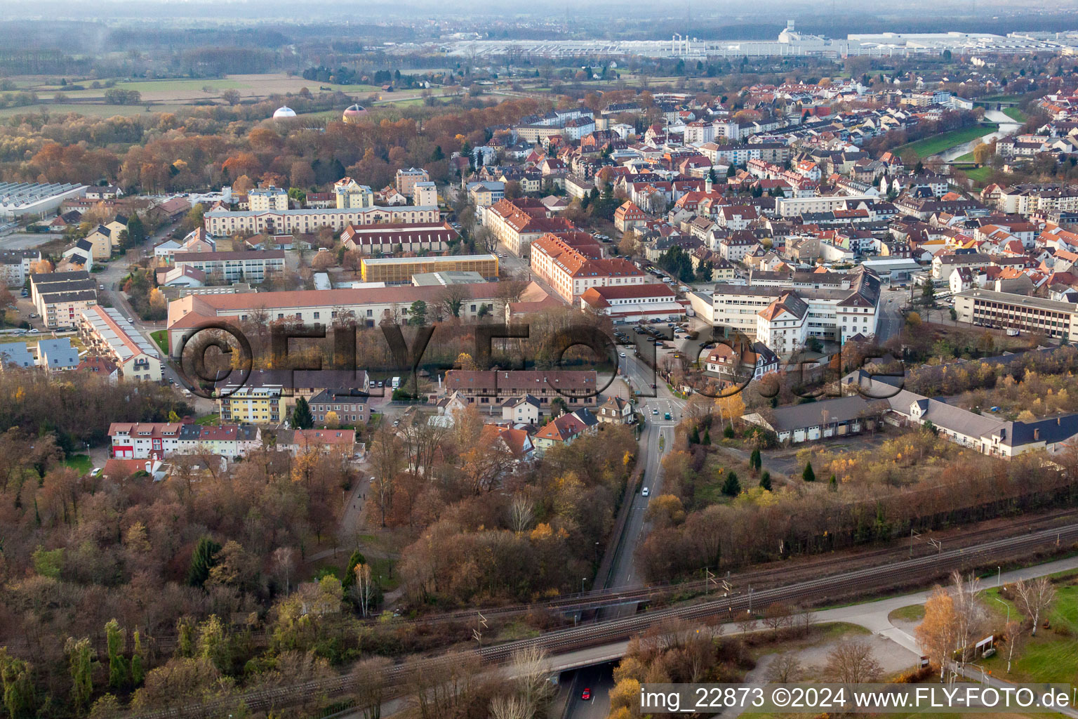 Vue aérienne de Lützowerstr à Rastatt dans le département Bade-Wurtemberg, Allemagne