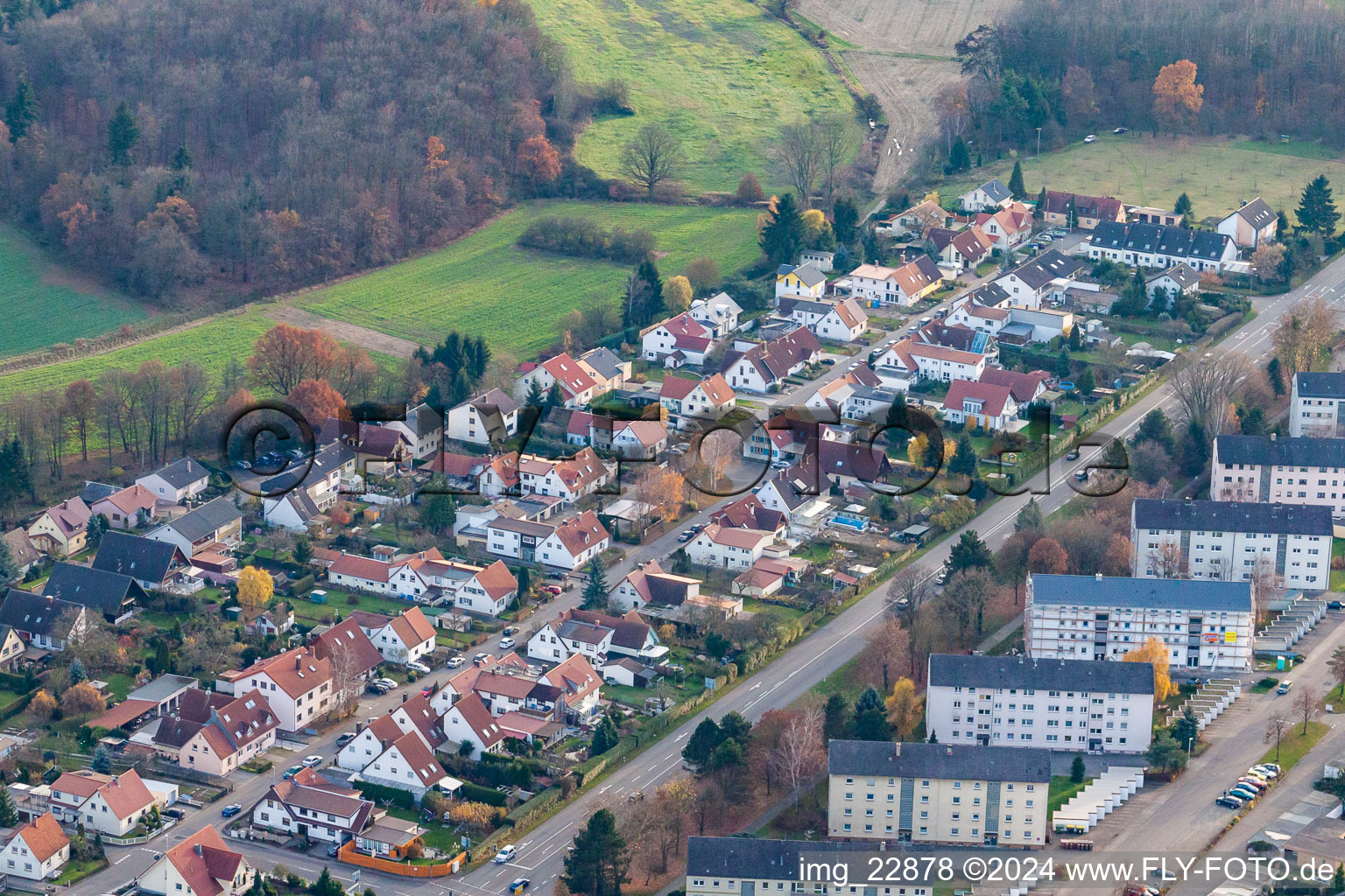 Enregistrement par drone de Rastatt dans le département Bade-Wurtemberg, Allemagne