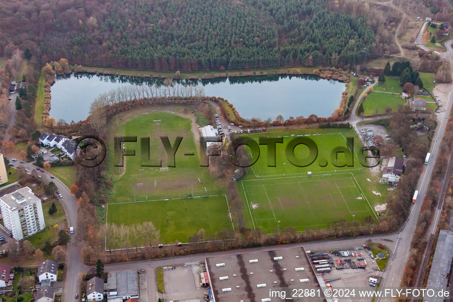 Vue aérienne de Rastatter SC/DJK 2013 eV à Rastatt dans le département Bade-Wurtemberg, Allemagne