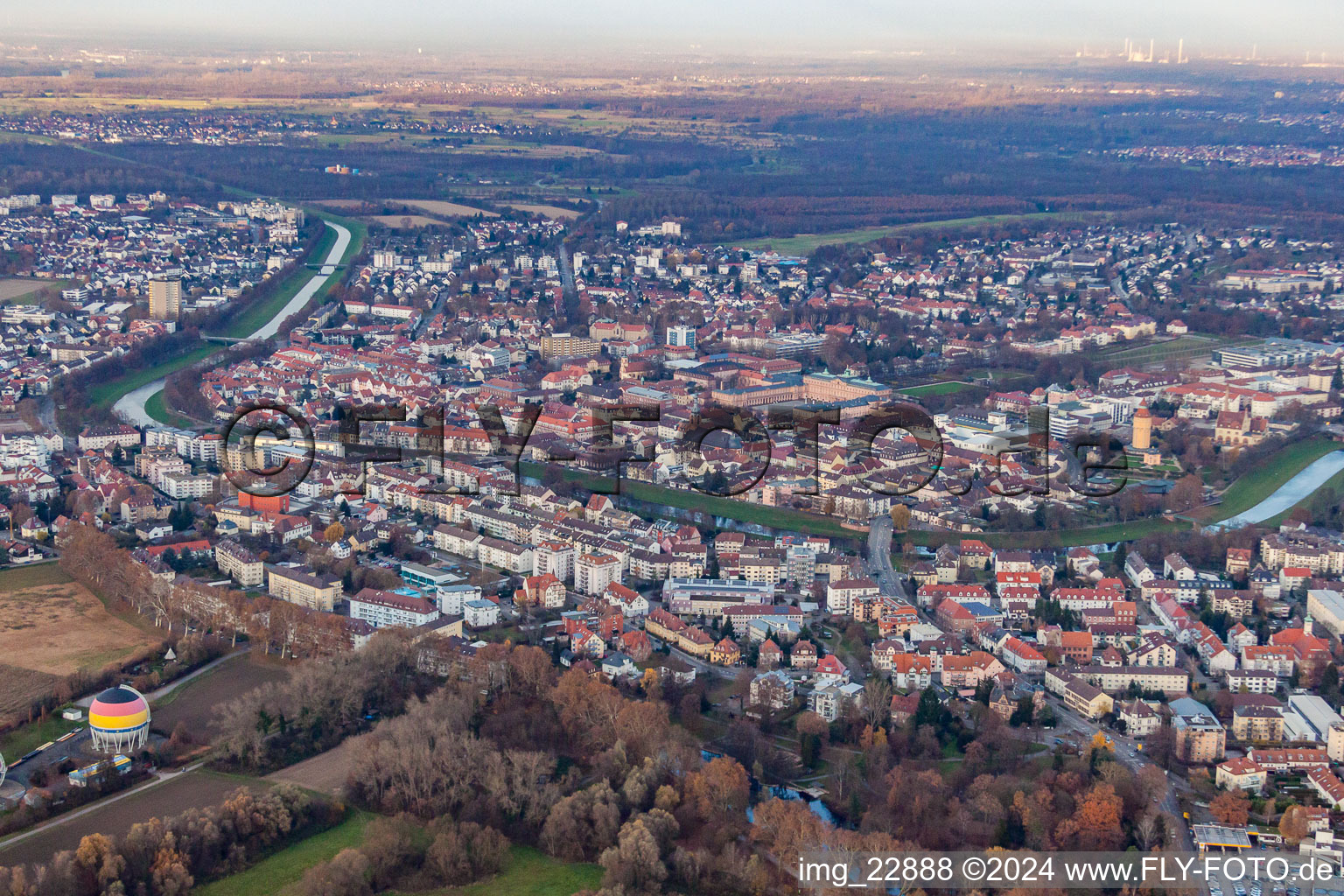 Vue aérienne de Bague Léopold à Rastatt dans le département Bade-Wurtemberg, Allemagne