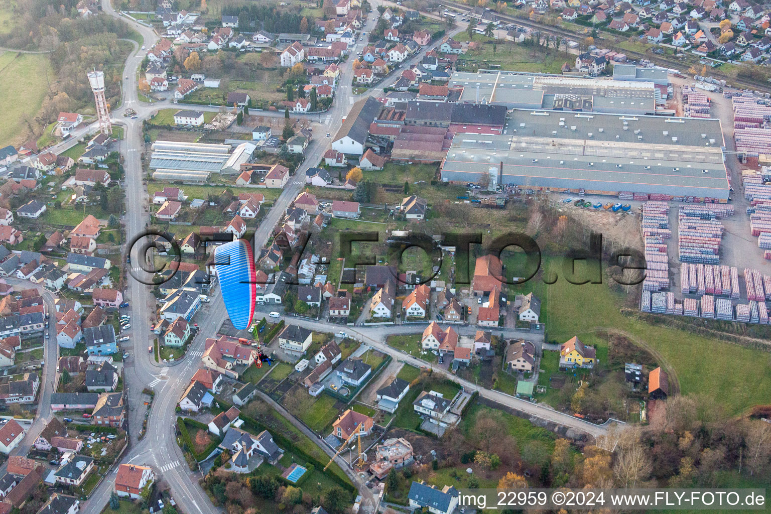 Seltz dans le département Bas Rhin, France vue d'en haut