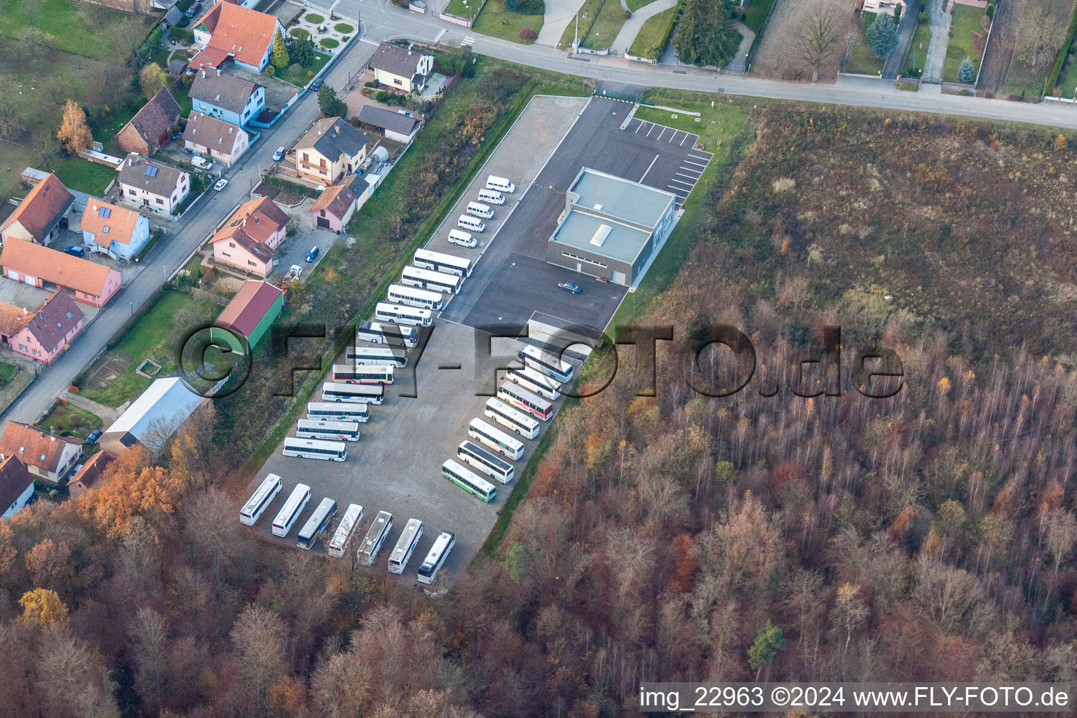 Schaffhouse-près-Seltz dans le département Bas Rhin, France depuis l'avion