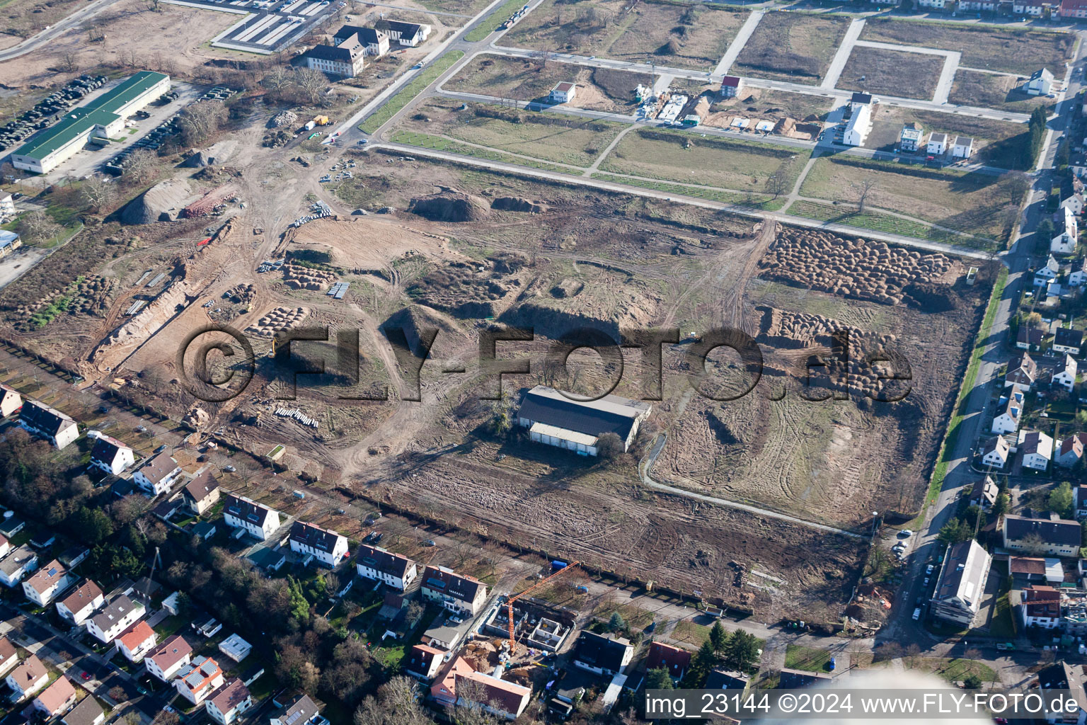 Image drone de Quartier Knielingen in Karlsruhe dans le département Bade-Wurtemberg, Allemagne