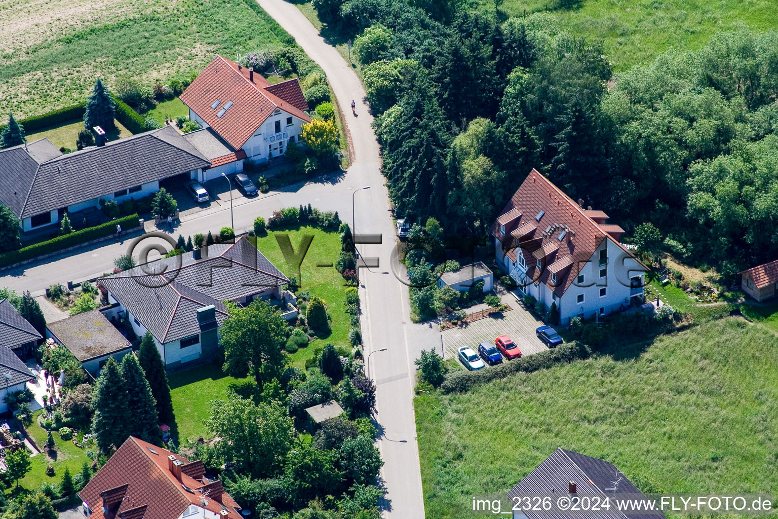 Erlenbach bei Kandel dans le département Rhénanie-Palatinat, Allemagne vue d'en haut