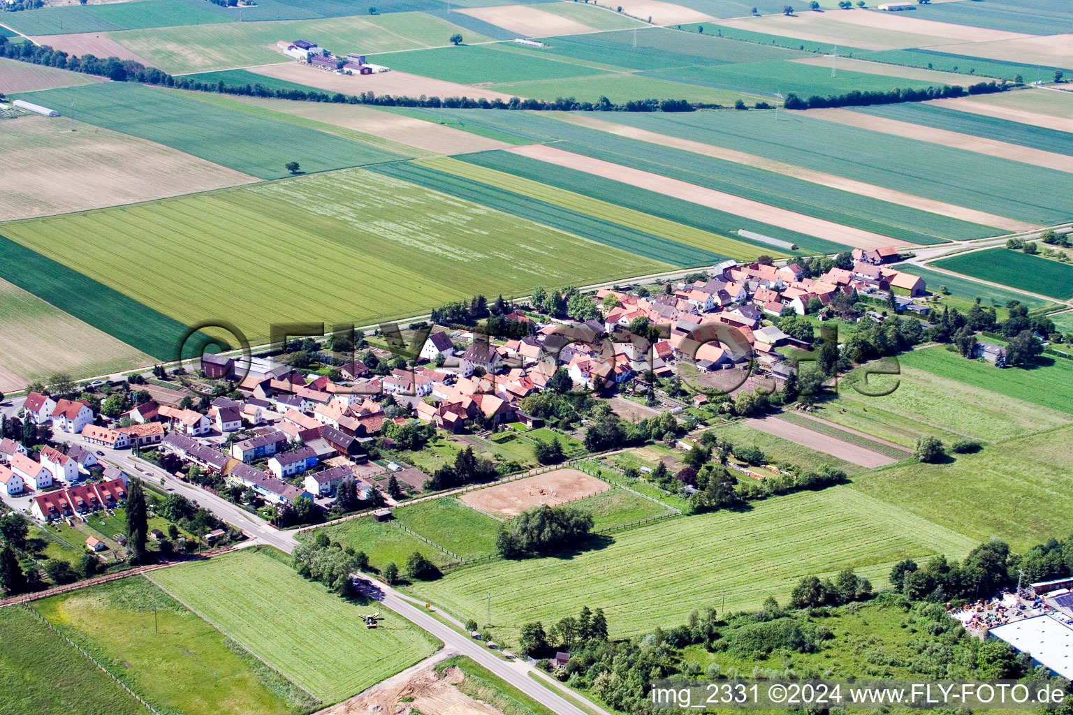 Quartier Minderslachen in Kandel dans le département Rhénanie-Palatinat, Allemagne d'un drone