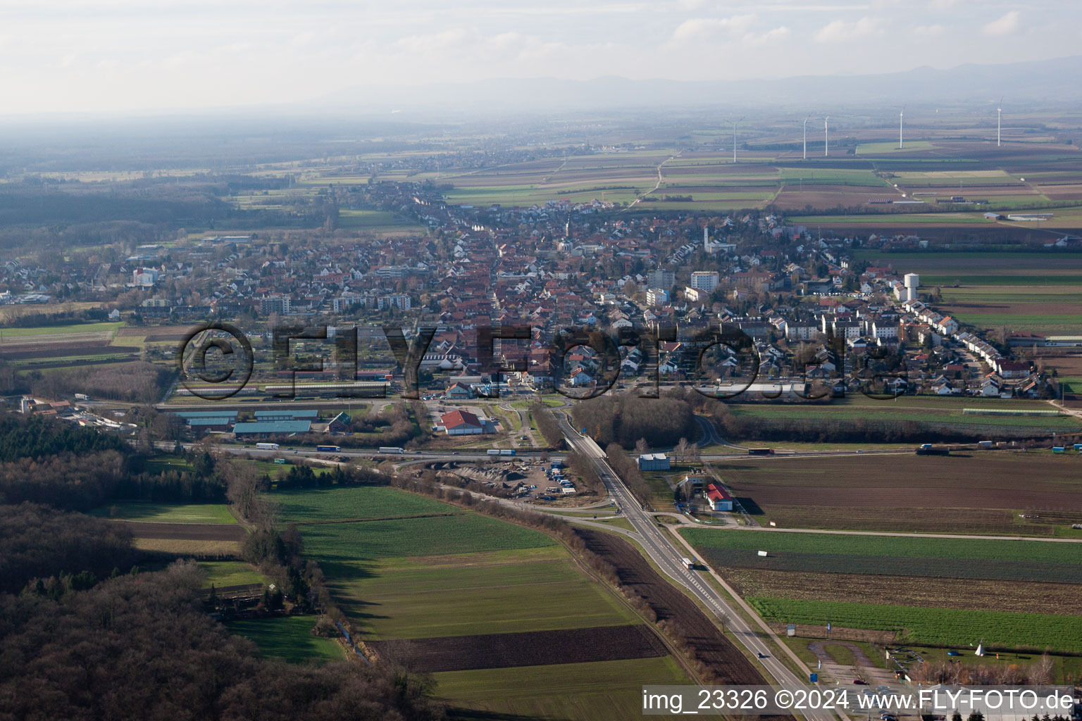 Photographie aérienne de De l'est à Kandel dans le département Rhénanie-Palatinat, Allemagne