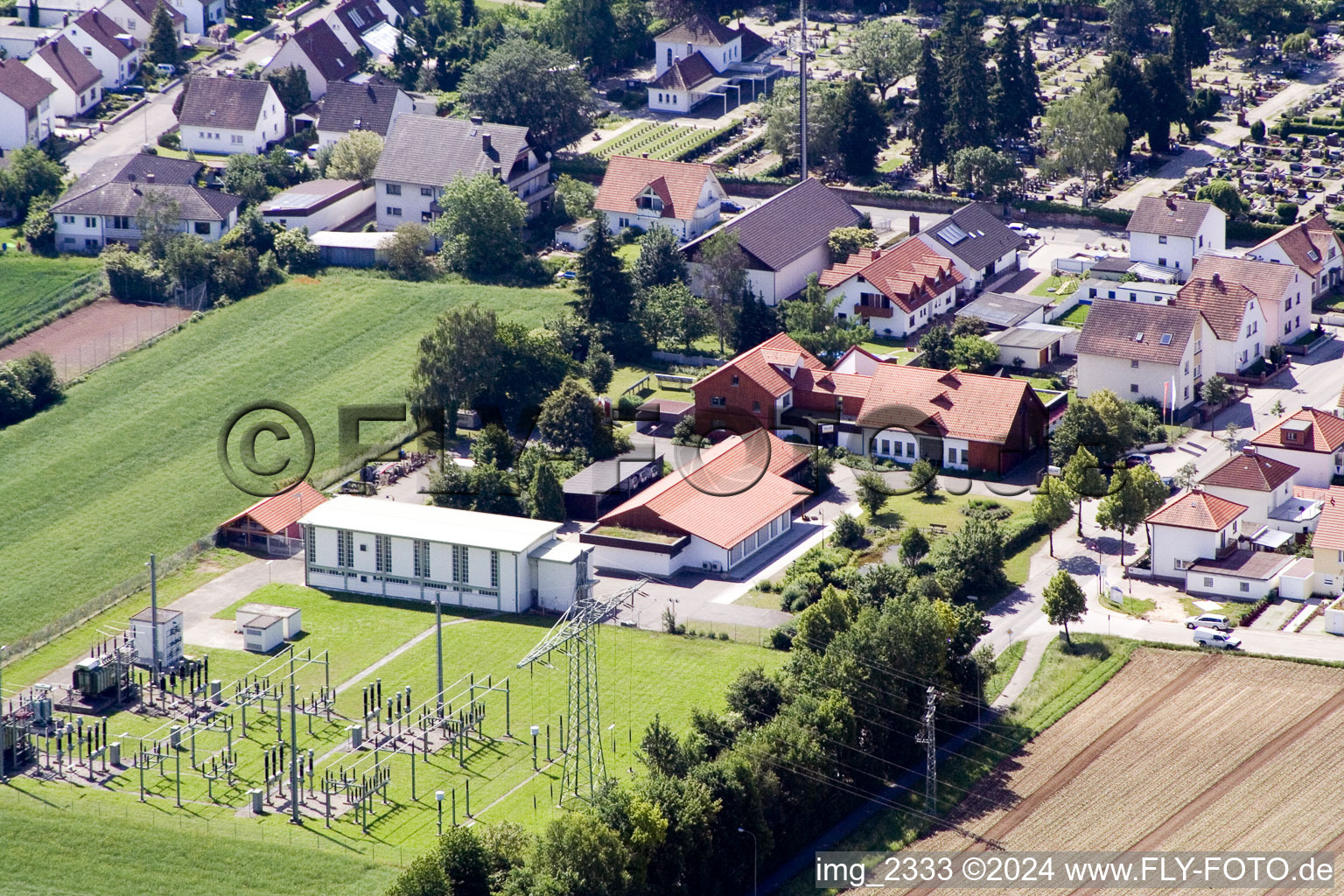 Vue aérienne de Travaux du Palatinat à Kandel dans le département Rhénanie-Palatinat, Allemagne