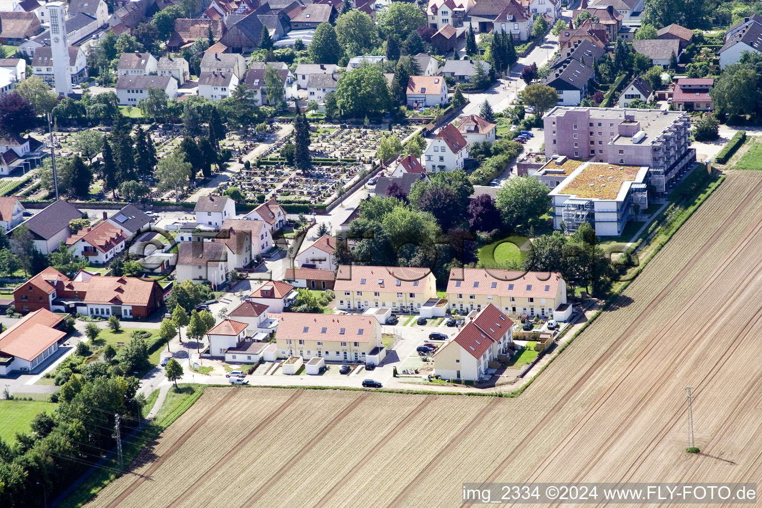 Vue aérienne de Kropsburgstr. à Kandel dans le département Rhénanie-Palatinat, Allemagne