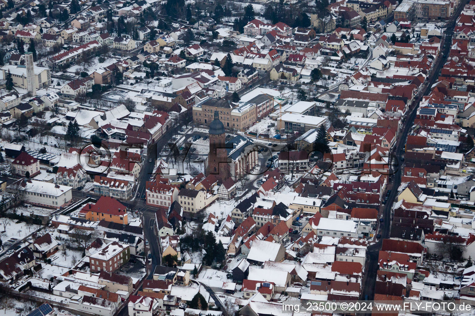 Kandel dans le département Rhénanie-Palatinat, Allemagne vue d'en haut