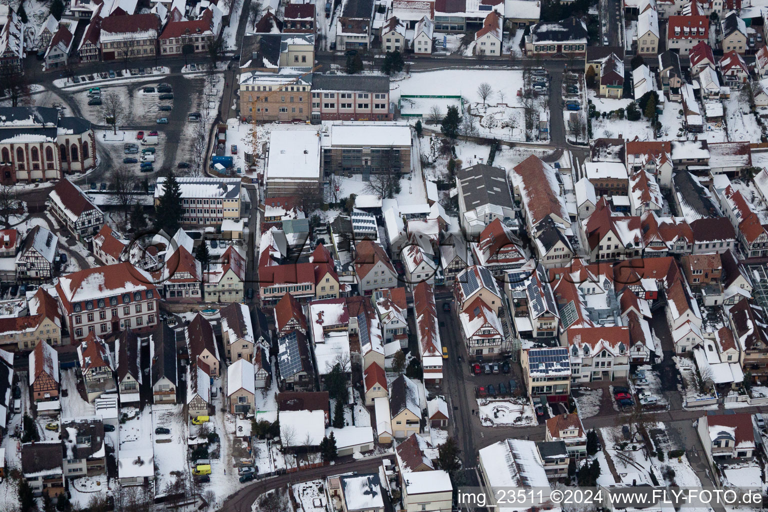 Photographie aérienne de Rue Haupt à Kandel dans le département Rhénanie-Palatinat, Allemagne