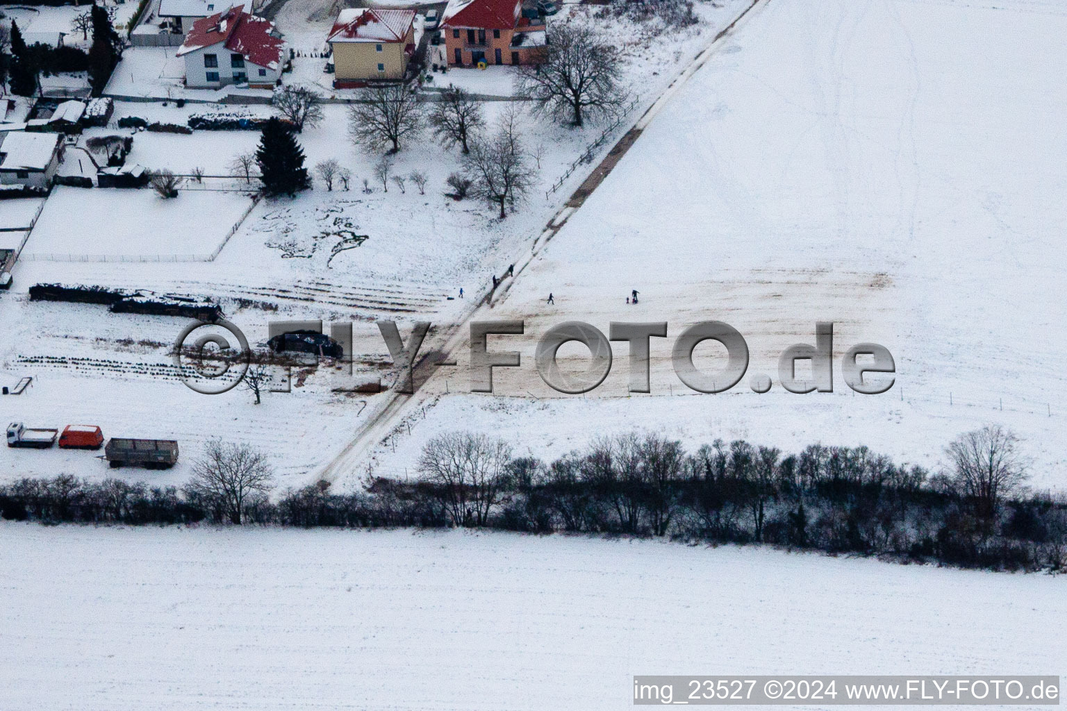 Vue aérienne de Courte piste de luge sur Galgenberg à Kandel dans le département Rhénanie-Palatinat, Allemagne