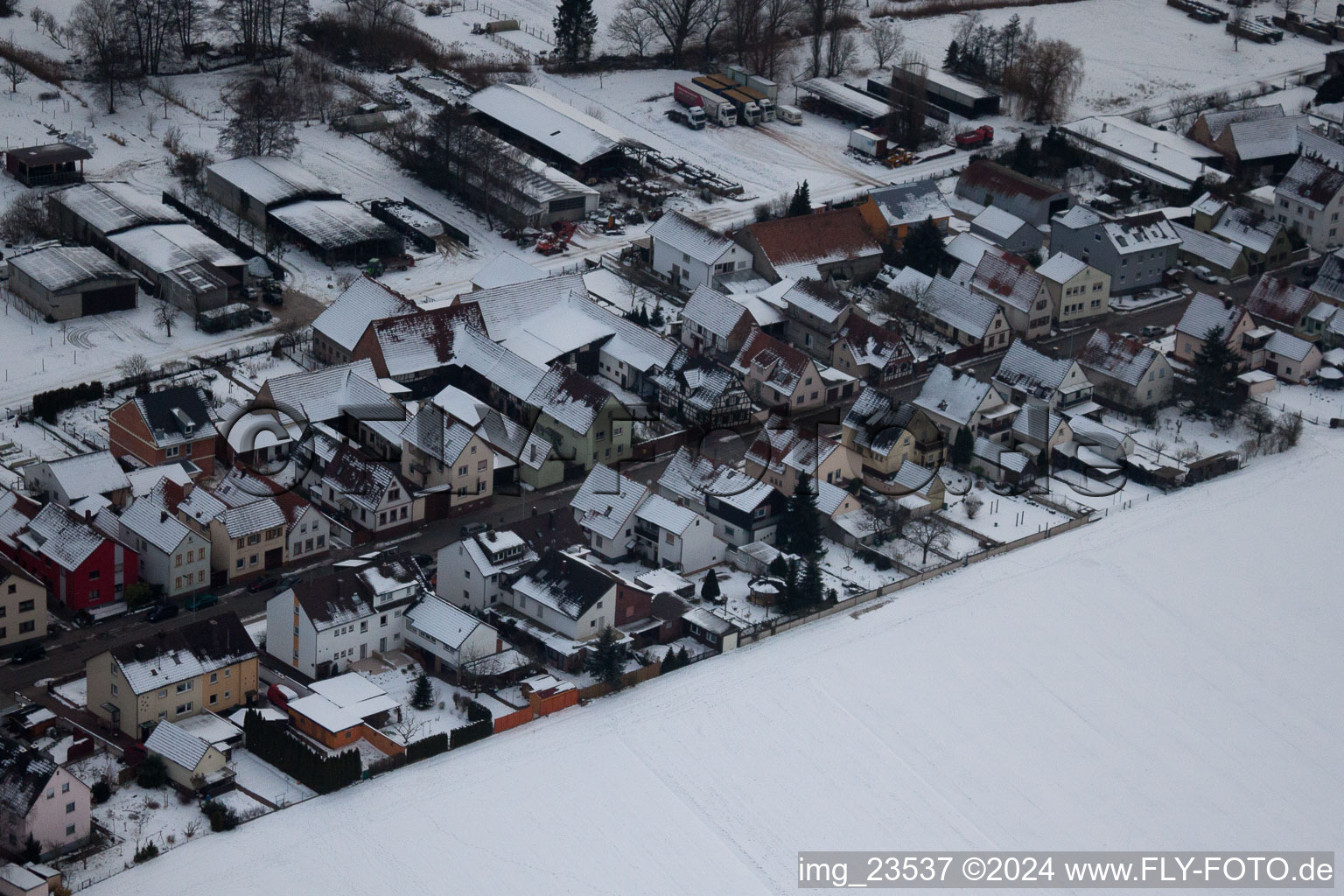 Sarrestr à Kandel dans le département Rhénanie-Palatinat, Allemagne depuis l'avion