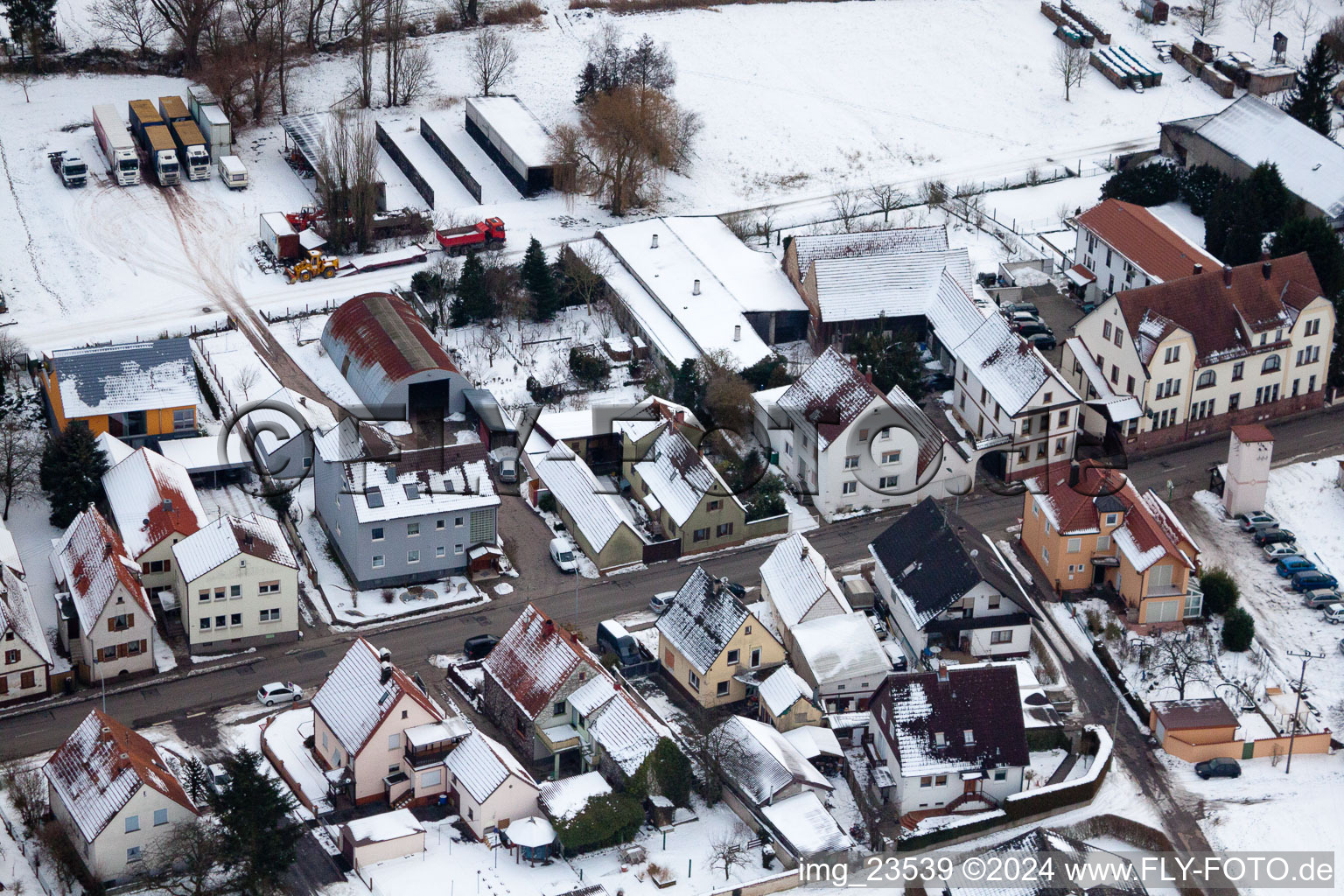 Sarrestr à Kandel dans le département Rhénanie-Palatinat, Allemagne vue du ciel