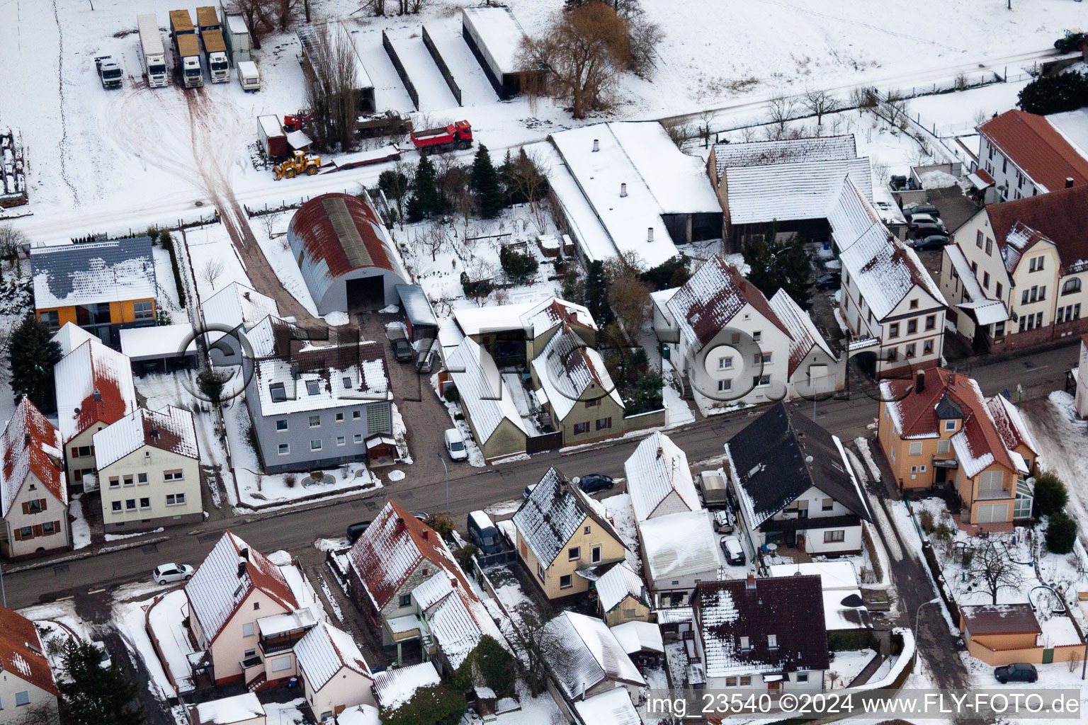 Enregistrement par drone de Sarrestr à Kandel dans le département Rhénanie-Palatinat, Allemagne