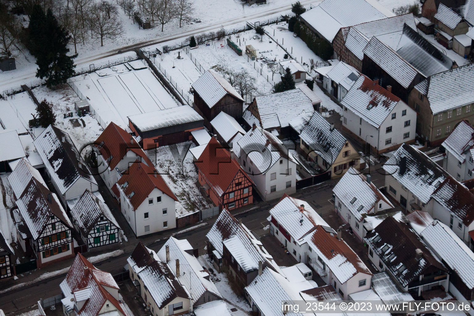 Sarrestr à Kandel dans le département Rhénanie-Palatinat, Allemagne vu d'un drone