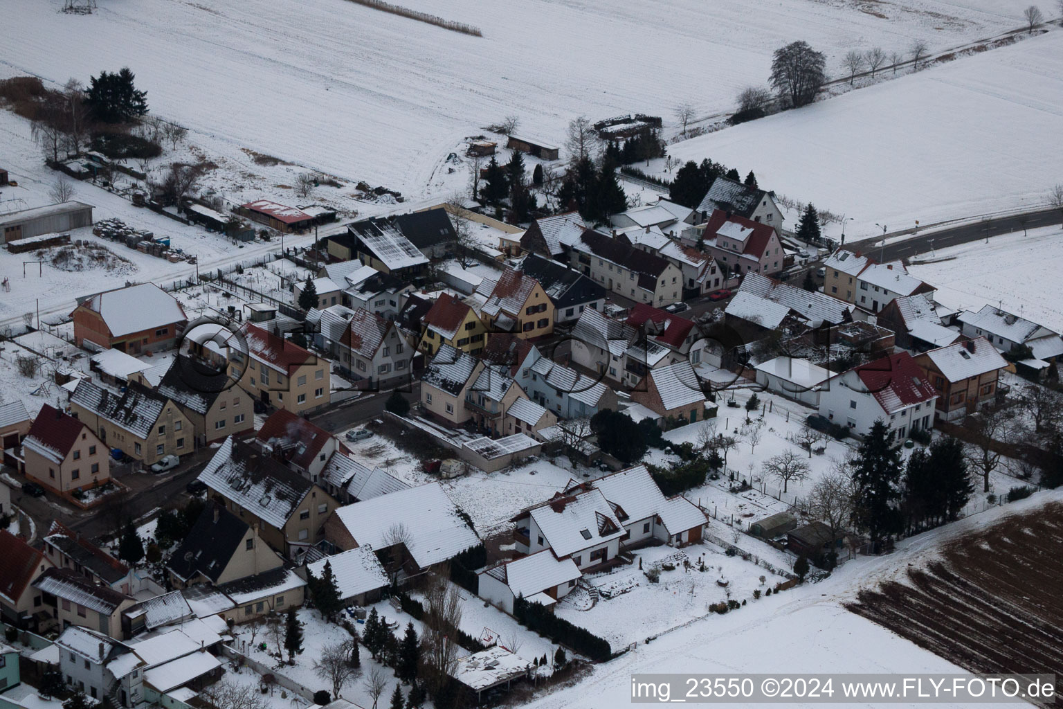 Sarrestr à Kandel dans le département Rhénanie-Palatinat, Allemagne vue d'en haut