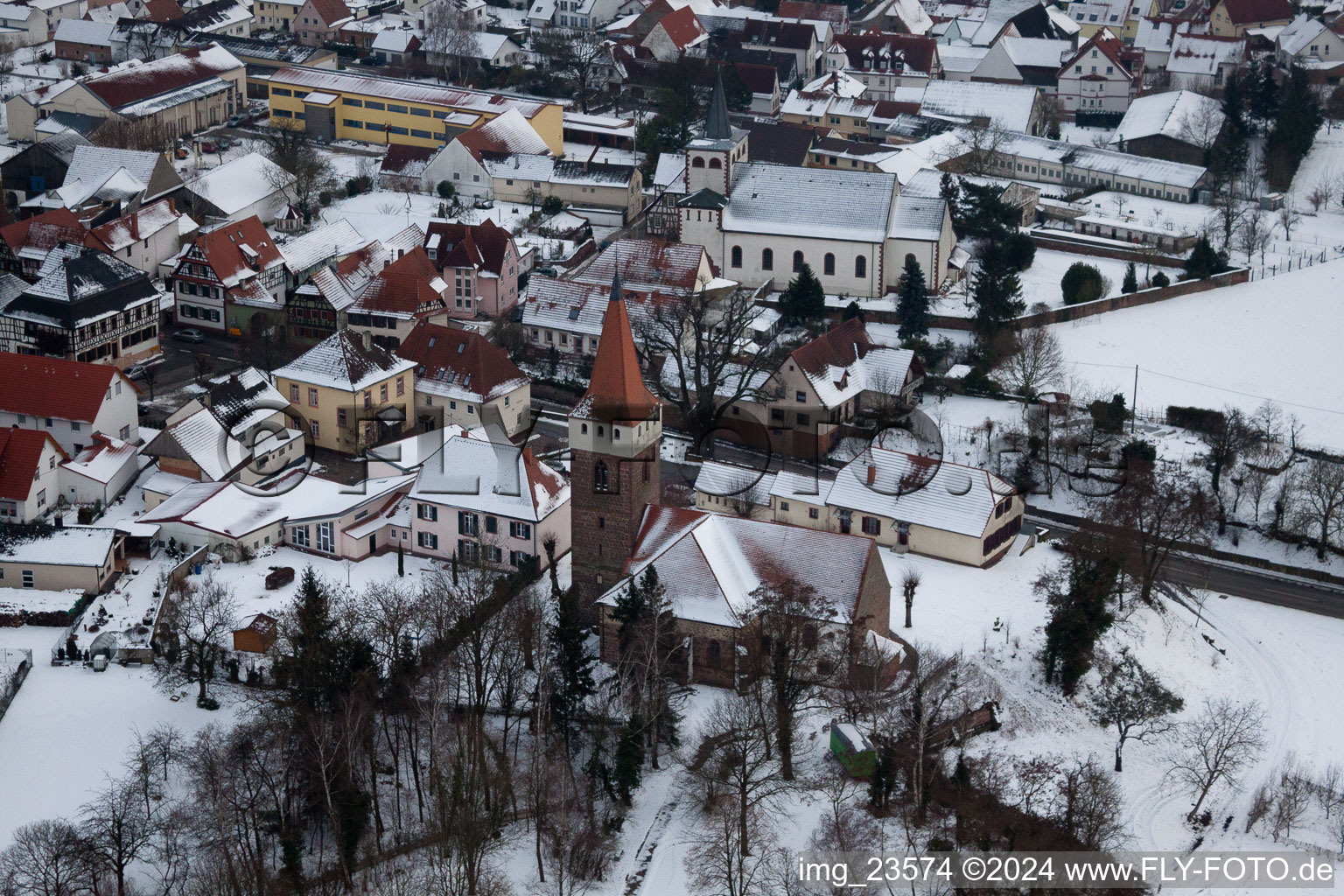 Minfeld dans le département Rhénanie-Palatinat, Allemagne d'en haut