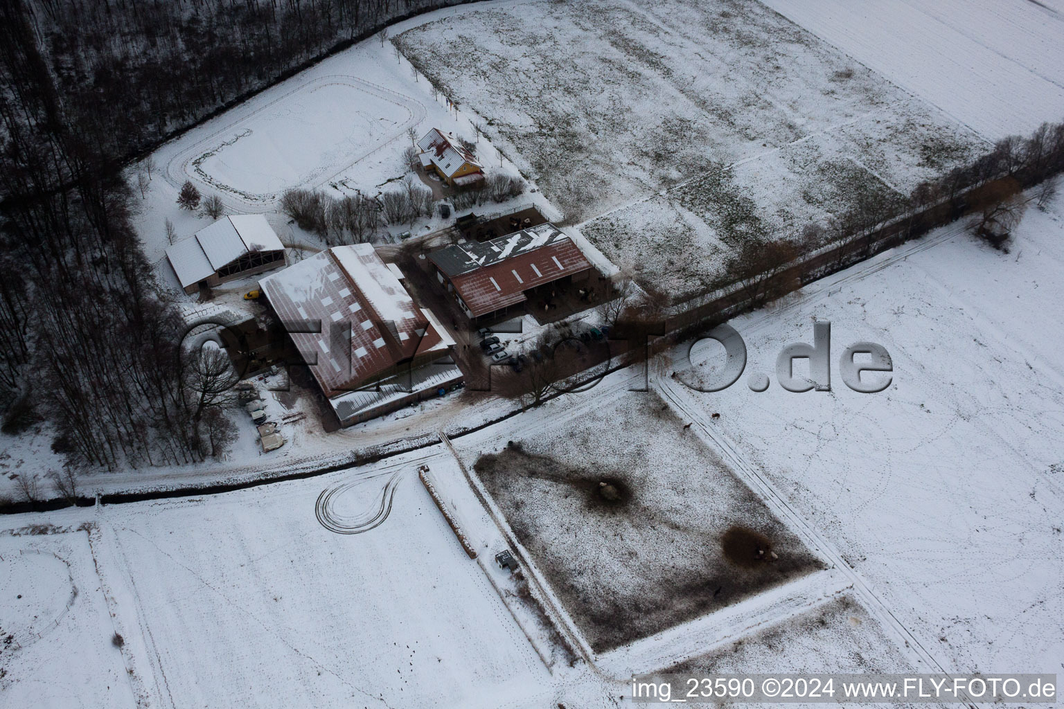 Freckenfeld dans le département Rhénanie-Palatinat, Allemagne d'en haut