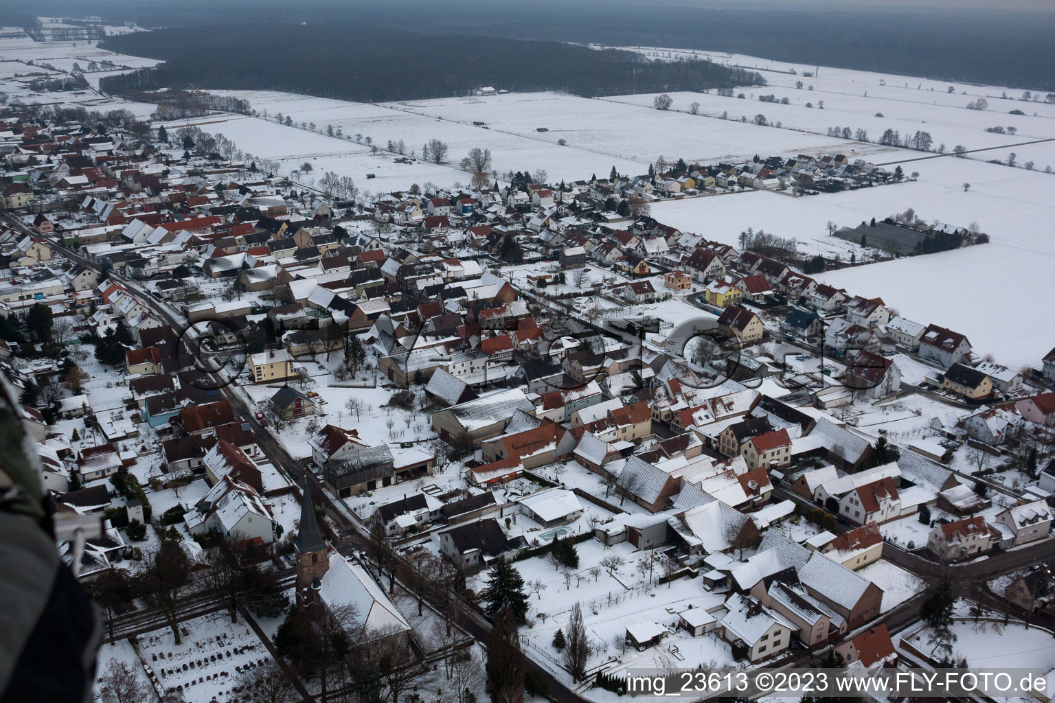 Image drone de Freckenfeld dans le département Rhénanie-Palatinat, Allemagne
