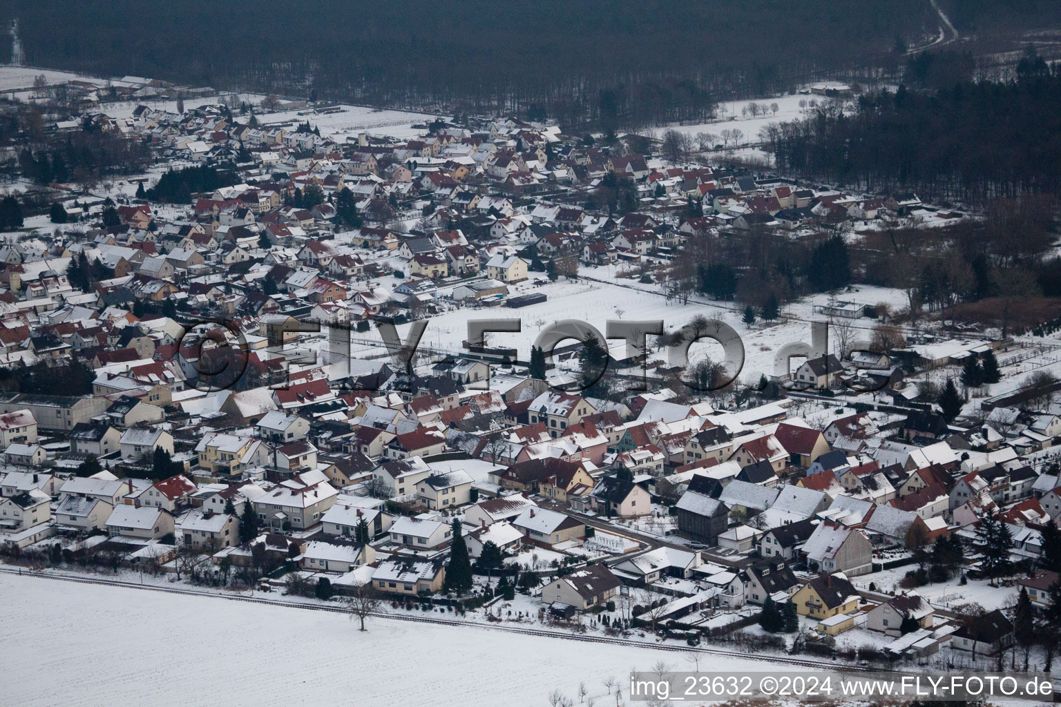 Quartier Schaidt in Wörth am Rhein dans le département Rhénanie-Palatinat, Allemagne vue d'en haut