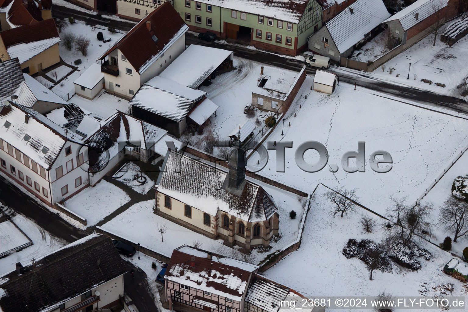 Photographie aérienne de Dierbach dans le département Rhénanie-Palatinat, Allemagne