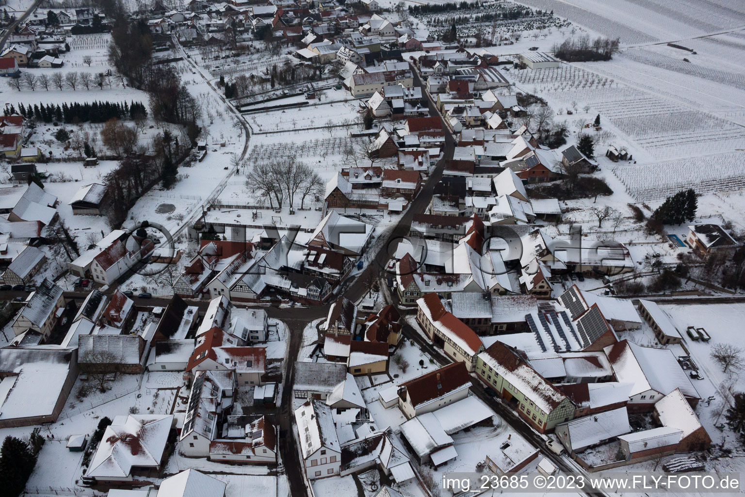 Dierbach dans le département Rhénanie-Palatinat, Allemagne vue d'en haut